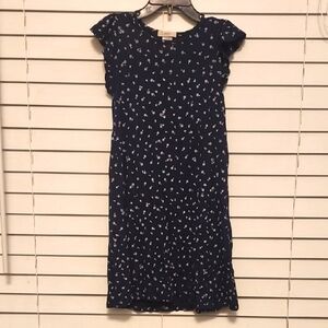 Eberjey Kids Navy Nightgown with Floral Design Size 4